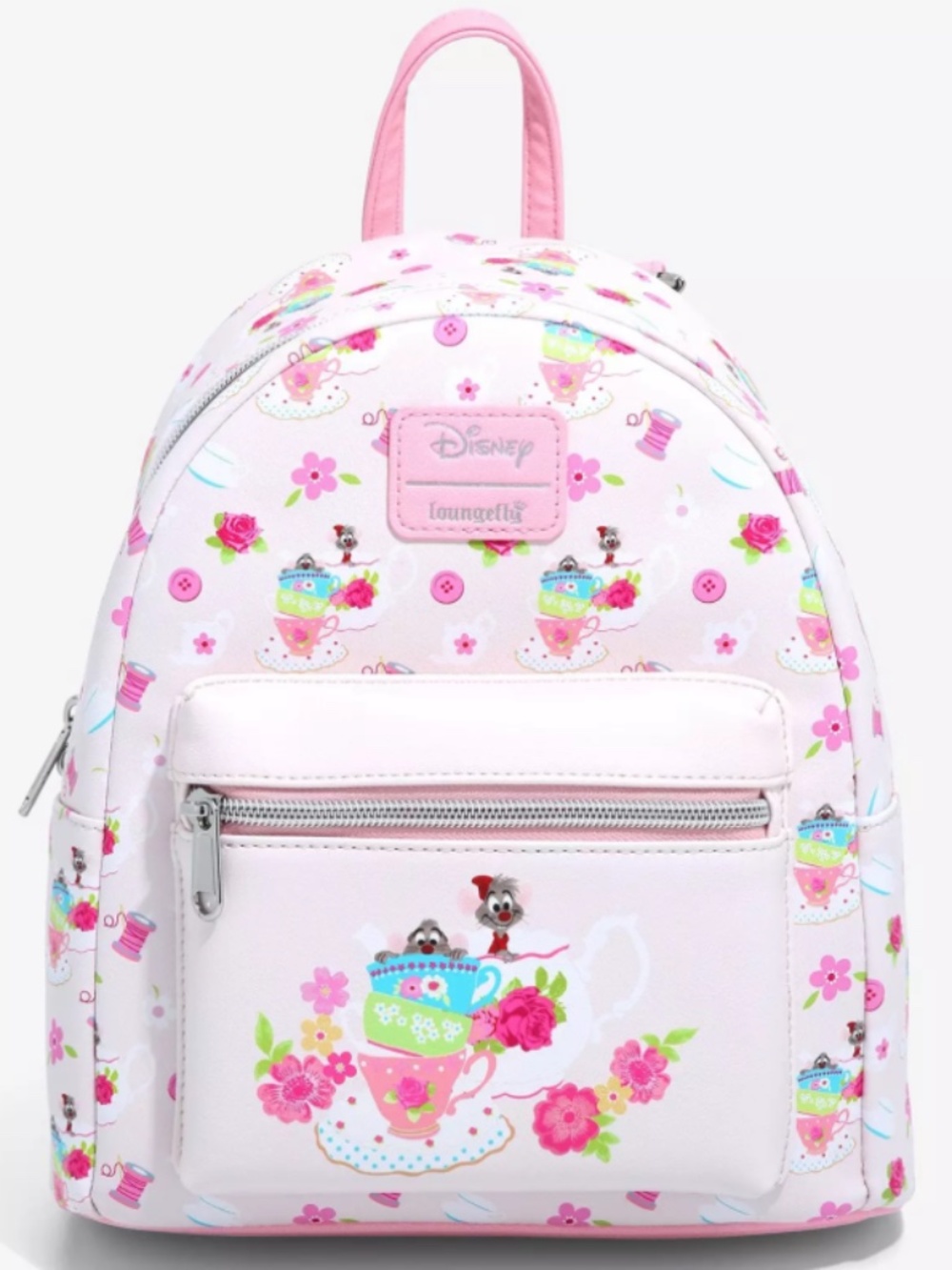 Loungefly Disney Cinderella Mice Tea Party Backpack Pink NWT Original Packaging